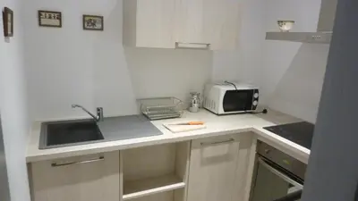 Cuisine ou kitchenette dans l'établissement Chez Norbert gîte Le Riesling