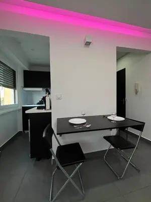 Cuisine ou kitchenette dans l'établissement MoonPink - Basel - AirPort - HighQuality