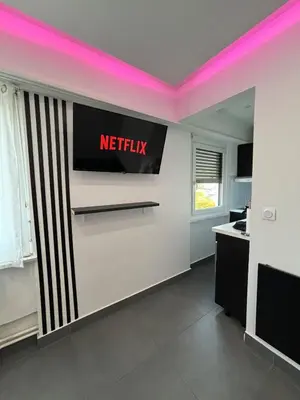 Cuisine ou kitchenette dans l'établissement MoonPink - Basel - AirPort - HighQuality