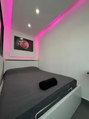 Un ou plusieurs lits dans un hébergement de l'établissement MoonPink - Basel - AirPort - HighQuality