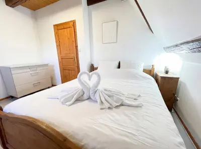 Un ou plusieurs lits dans un hébergement de l'établissement Duplex de Charme - Turckheim - Route des Vins