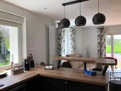 Plan de l'établissement Villa Les Bruyères, Grand jardin clôturé, Sauna