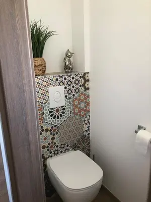 Salle de bains dans l'établissement Villa Les Bruyères, Grand jardin clôturé, Sauna