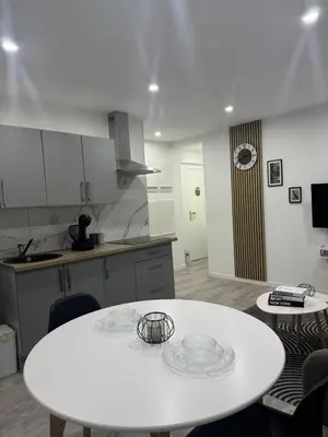 Cuisine ou kitchenette dans l'établissement Appart' Cosy proche Mulhouse