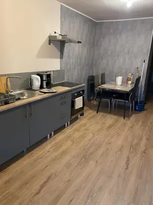 Cuisine ou kitchenette dans l'établissement La belle vue