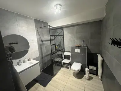 Salle de bains dans l'établissement Appartement centre Colmar tout confort