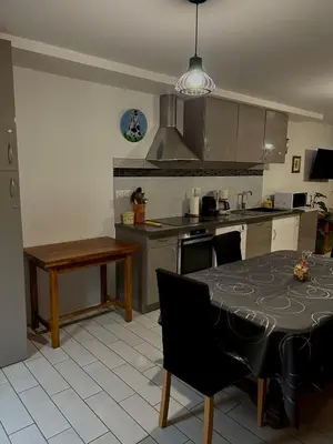 Cuisine ou kitchenette dans l'établissement Gîte de l'Api de la Broque