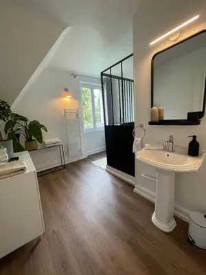 Salle de bains dans l'établissement Chambre d hote de charme suite