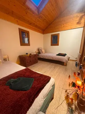 Un ou plusieurs lits dans un hébergement de l'établissement Cottage Saasberg