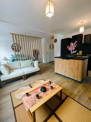 Cuisine ou kitchenette dans l'établissement Zen Sakura - Le Souffle d'Asie