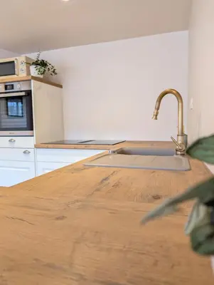 Cuisine ou kitchenette dans l'établissement Maison Mycélia