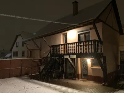 L'établissement Maison atypique Alsacienne en hiver