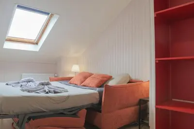 Un ou plusieurs lits dans un hébergement de l'établissement TERRACOTTA Duplex, 8 guest, Garage included