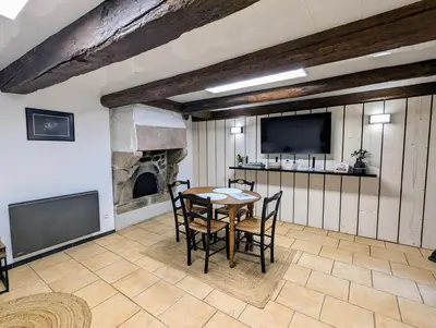 Cuisine ou kitchenette dans l'établissement Gite Babel