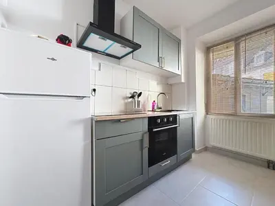Cuisine ou kitchenette dans l'établissement Appartement Edinburgh proche centre-ville