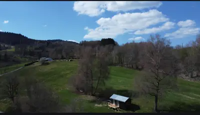 Paysage naturel près de le chalet