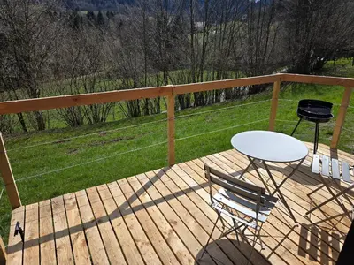 Paysage naturel près de le chalet