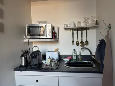 Cuisine ou kitchenette dans l'établissement Le BALCON DU PRINCE