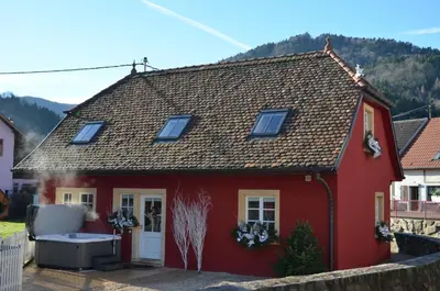 Vue générale sur la montagne ou vue sur la montagne depuis la maison de vacances