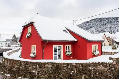 L'établissement Doller Villa 4 stars Hot Tub Mountain Ski Ballon d'Alsace en hiver