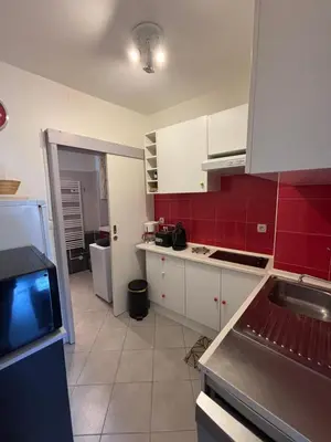 Cuisine ou kitchenette dans l'établissement Riquewihr