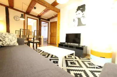 Télévision ou salle de divertissement dans l'établissement Colmar Historic Center - Alsacian Appartement PETITE VENISE 1 - BookingAlsace