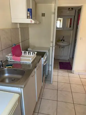 Cuisine ou kitchenette dans l'établissement Appartement Style Rustique