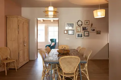 Coin salon dans l'établissement Appartement A Travers Champs avec Sauna et Parking