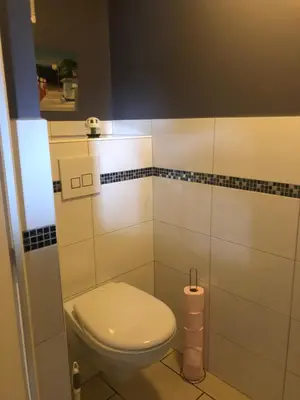 Salle de bains dans l'établissement Gite Jasmin