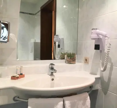 Salle de bains dans l'établissement L'Abbaye d'Alspach