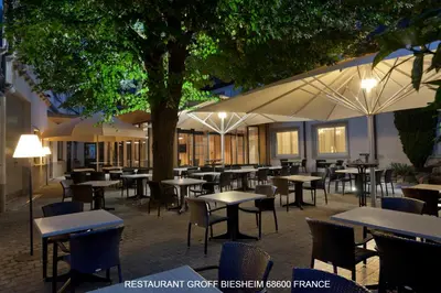 Restaurant ou autre lieu de restauration dans l'établissement Aux Deux Clefs - Hôtel Restaurant Groff