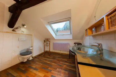 Cuisine ou kitchenette dans l'établissement Le Domaine du Verger, Gîtes et SPA privé