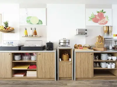 Cuisine ou kitchenette dans l'établissement Aparthotel Adagio Access Saint Louis Bâle