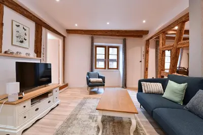 Télévision ou salle de divertissement dans l'établissement Appartement Bredala avec Parking et Climatisation