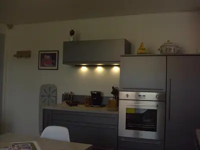 Cuisine ou kitchenette dans l'établissement Gîte Labaroche Temps Libre