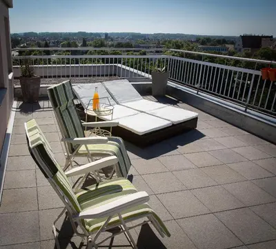 Balcon ou terrasse dans l'établissement En attique - Residence le Ronsard
