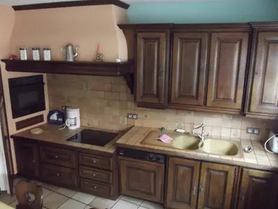 Cuisine ou kitchenette dans l'établissement Gite Alize