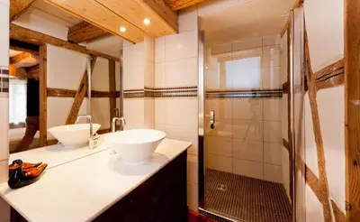 Salle de bains dans l'établissement Gite des Frères Mertian