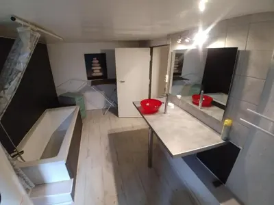 Salle de bains dans l'établissement Gîte du Plainet