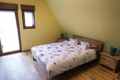 Un ou plusieurs lits dans un hébergement de l'établissement Maison A Colombage De 1602