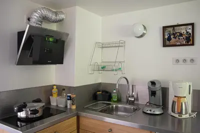 Cuisine ou kitchenette dans l'établissement Gîte Chez Dimanche