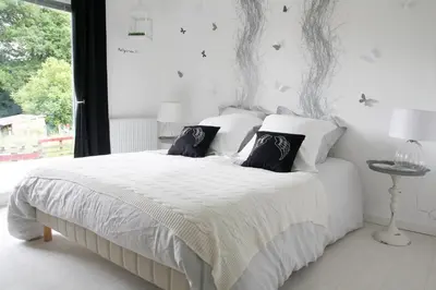 Un ou plusieurs lits dans un hébergement de l'établissement Chambres d'hôtes Souffle Nature
