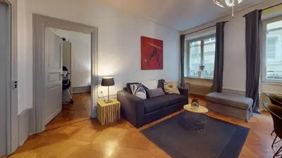 Coin salon dans l'établissement Appartements Porte Neuve