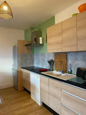 Cuisine ou kitchenette dans l'établissement Gites d'Illfurth