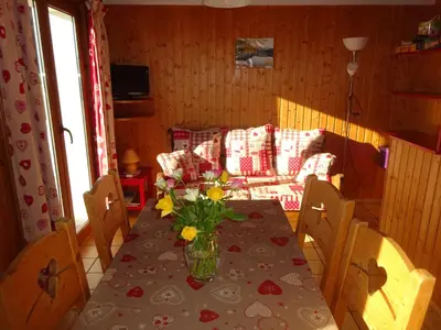 Coin salon dans l'établissement La Bresse Hautes Vosges Chalet Le Podent