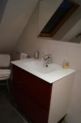 Cuisine ou kitchenette dans l'établissement Gîtes du Taennchel