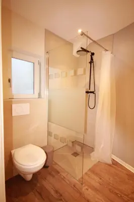 Salle de bains dans l'établissement Les Bords de L´Ill