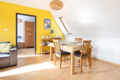 Coin salon dans l'établissement Gîte 