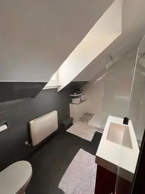 Salle de bains dans l'établissement Gîte de la Niederau
