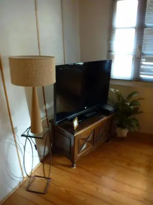 Télévision ou salle de divertissement dans l'établissement AU brochet